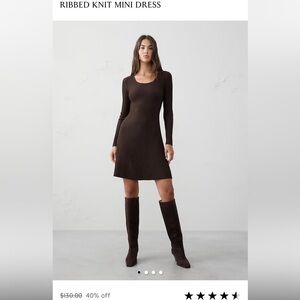 Banana Republic Large Tall Ribbed Knit Dress